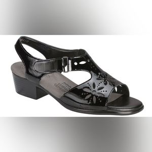 SAS Tripad Comfort Sunburst Heel Strap black patent leather Sandal size 11